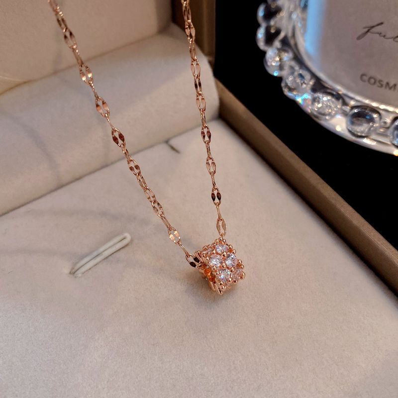 Collier à double rangée de diamants pour femmes, version coréenne, chaîne de collier Sen, pendentif de cou à la mode, bijoux_voghion.com