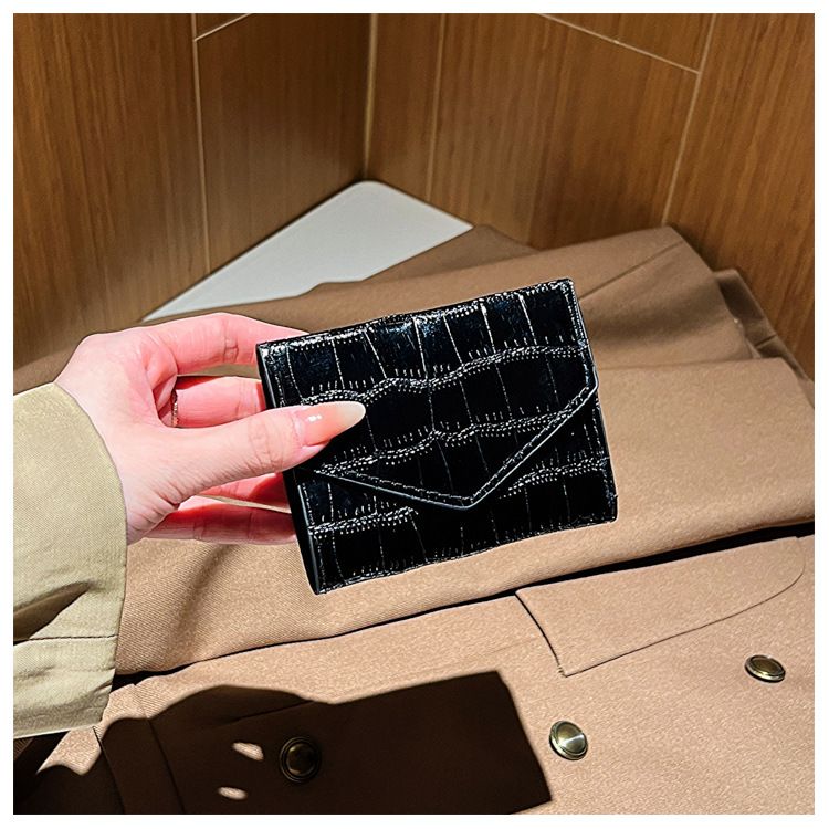Fashion Stone Pattern Wallet Mini Multi-Card Short Clutch_voghion.com