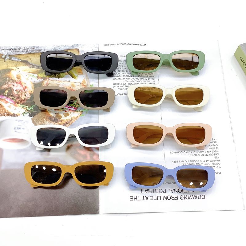 Kinder süße Vintage mattierte Rechteck UV400 Outdoor Mädchen Jungen süßer Schutz klassische Kindersonnenbrille_voghion.com