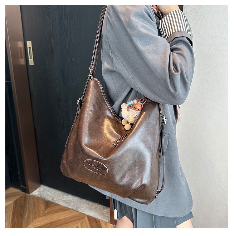 Stilvoller Tragerucksack mit großem Fassungsvermögen für Damen – lässige Umhängetasche im Vintage-Stil mit geräumigen Fächern für den täglichen Weg zur Arbeit und auf Reisen_voghion.com