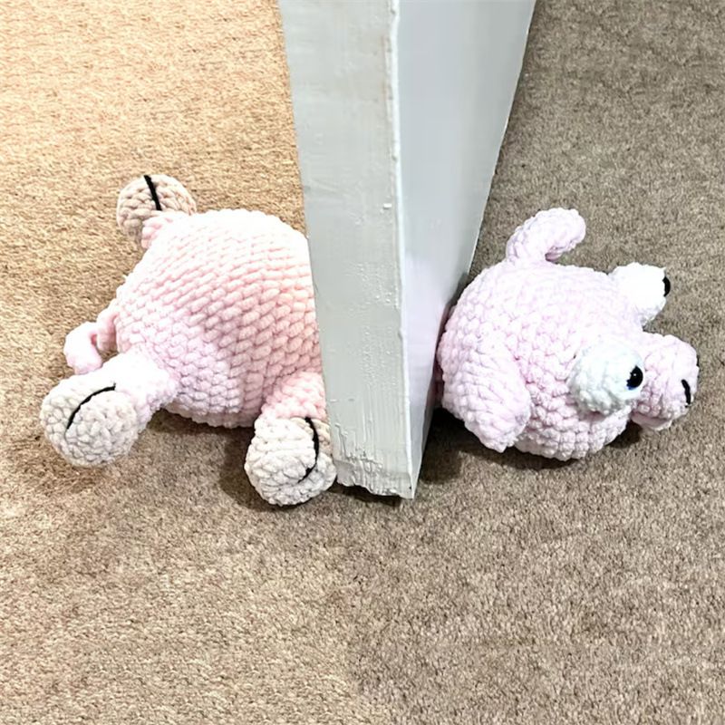 Nuovo fermaporta a forma di animaletto dei cartoni animati fatto a mano all'uncinetto, ornamento per porta_voghion.com