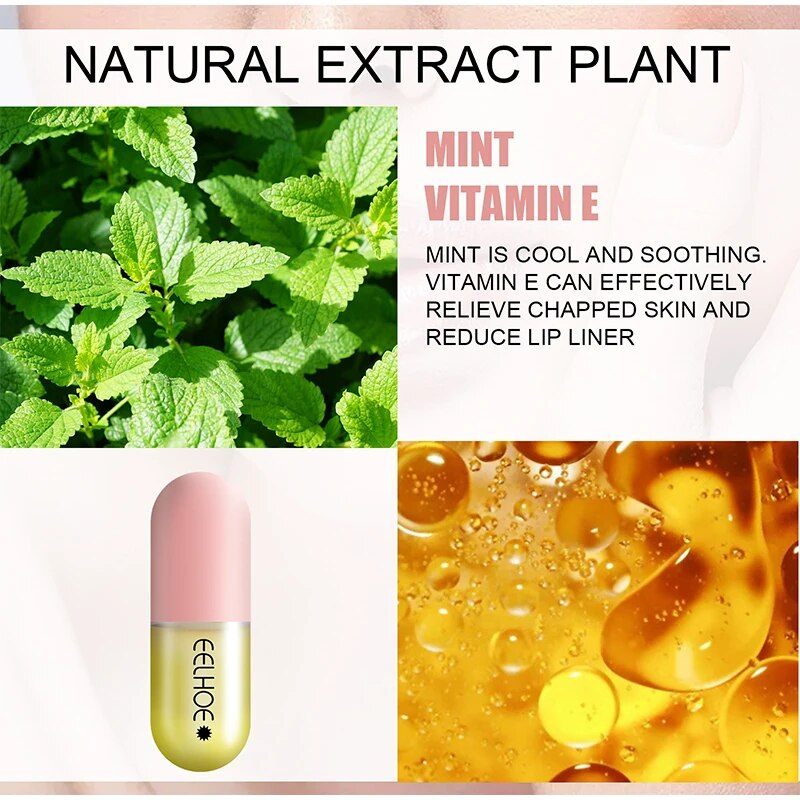Extreme Plumper Balm Lips Augmentation Elastības palielināšana Dienas un nakts mitrinoša kapsula Plumping lūpu spīdums_voghion.com