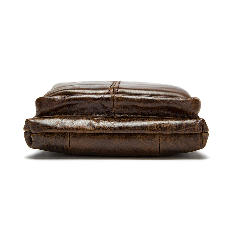 Umhängetasche Herren Schultertasche aus echtem Leder mit Klappe Kleine männliche Umhängetaschen für Männer_voghion.com