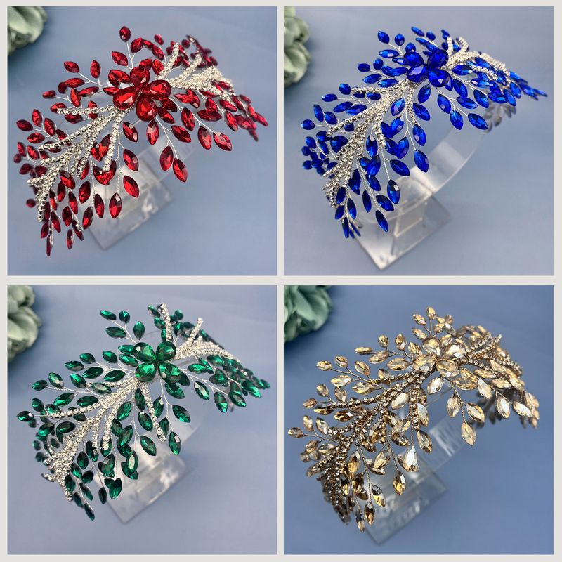 Fascia per capelli da sposa Fascia per capelli con strass fatta a mano Corona per capelli super lucida per feste di nozze Accessori per modellazione_voghion.com