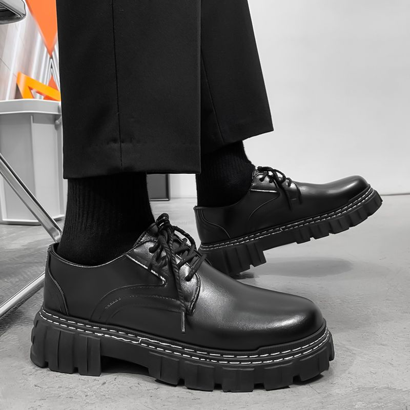 Neue schwarz/rot braun kleine leder business casual low-top herren schuhe_voghion.com