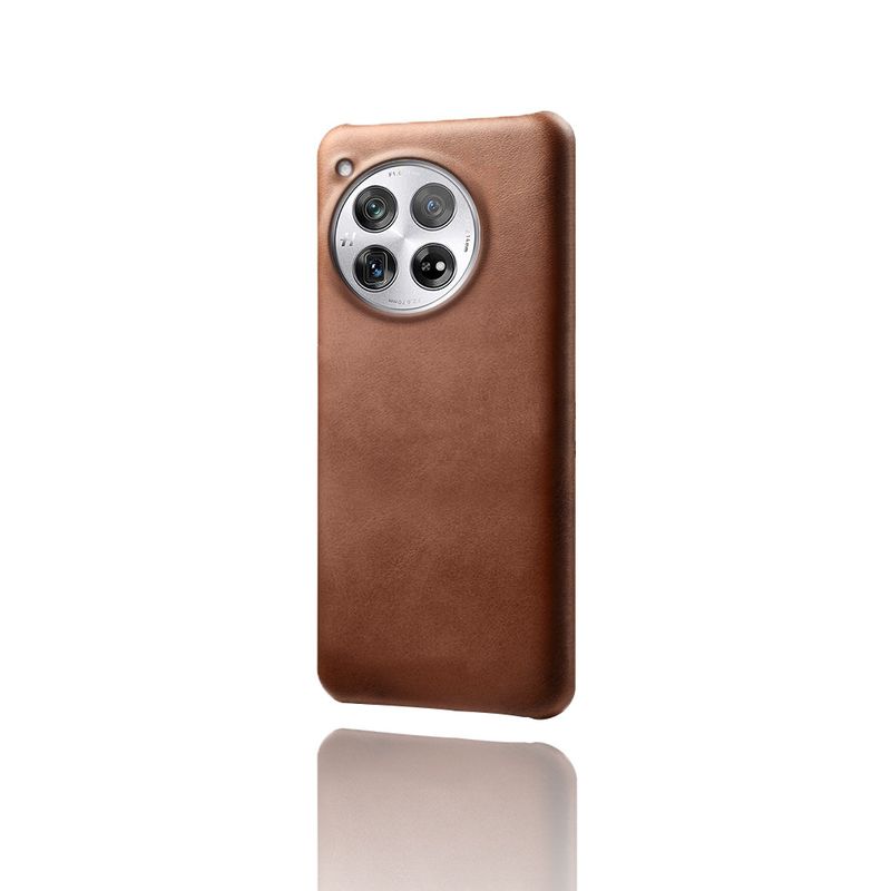 Geschikt voor OnePlus 12 mobiele telefoonhoesje, beschermhoes van kalfsleer, OnePlus 12 leren hoesje met kalfsleersticker._voghion.com