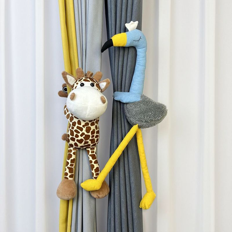 Cute Flamingo Tiebacks Straps Animal Curtain Clips Internet Celebrity Nordic 3D Cartoon Doll_voghion.com