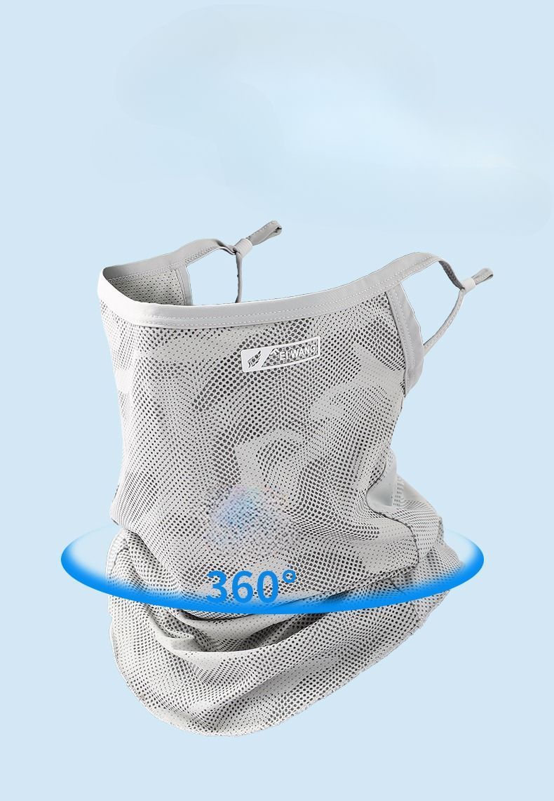 Maschera protettiva solare per uomo, sciarpa estiva in seta ghiacciata per ciclismo, ghetta da pesca con appendino per escursionismo all'aperto, scaldacollo_voghion.com