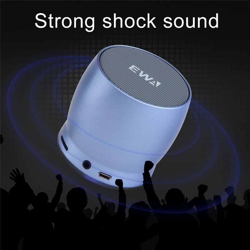 EWA A150 Bärbar Mini Bluetooth Högtalare Trådlös Hifi Stereo Stark Bas Musik Högtalare Metall Subwoofer, Stöder Micro SD-kort & 3,5 mm AUX (Rose Gold)_voghion.com