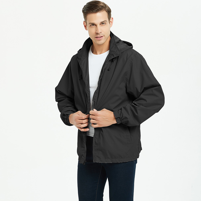 ActiveGo ActiveGo Outdoor Lightweight Jacket With Hood, Windproof Waterproof, INS European And American Style Men's Coat,_voghion.com