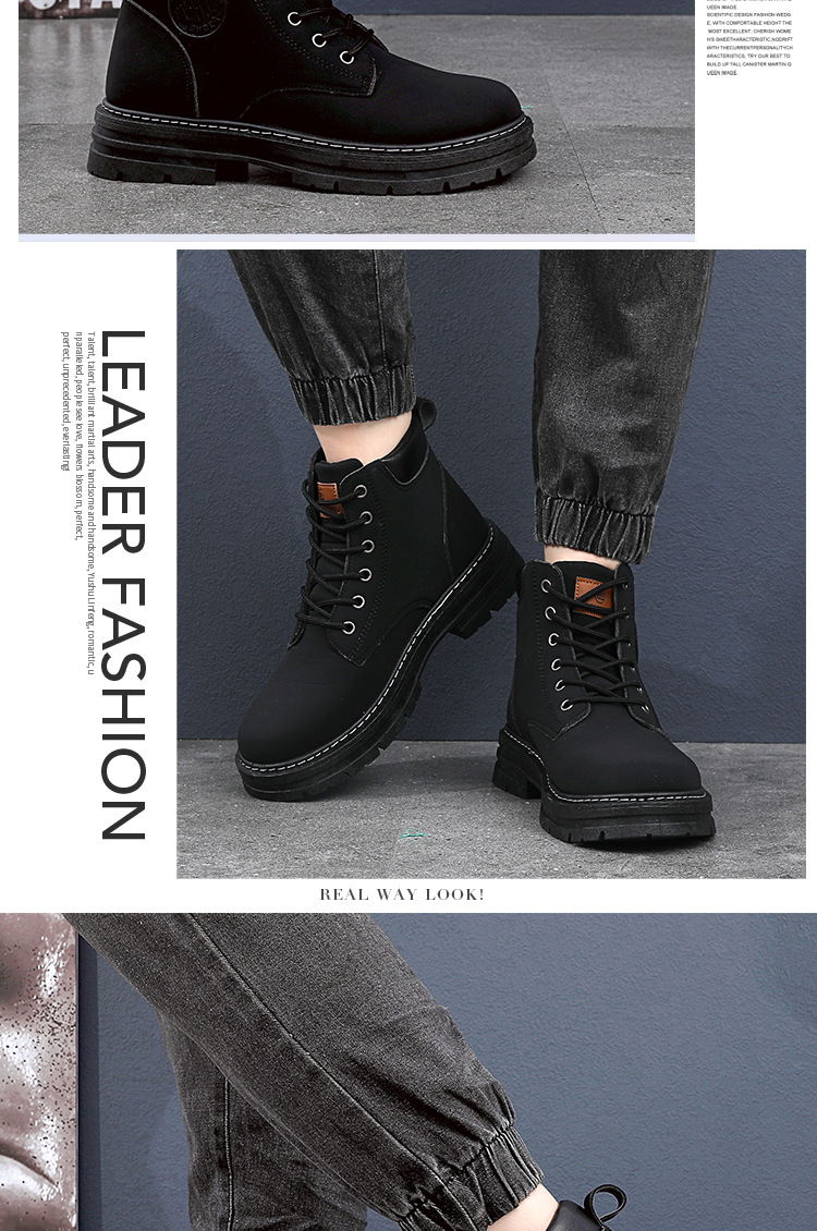 2023 nova moda clássica masculina de outono, durável, à prova d'água, botas martin de cano alto com fundo macio, antiderrapante_voghion.com