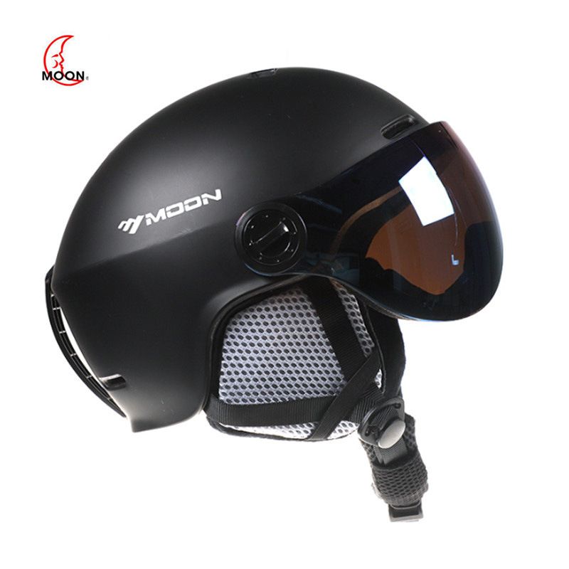 Casque de ski intégré, léger, respirant, unisexe, simple ou double, avec miroir coupe-vent, casque de neige chaud, bonnet de ski_voghion.com