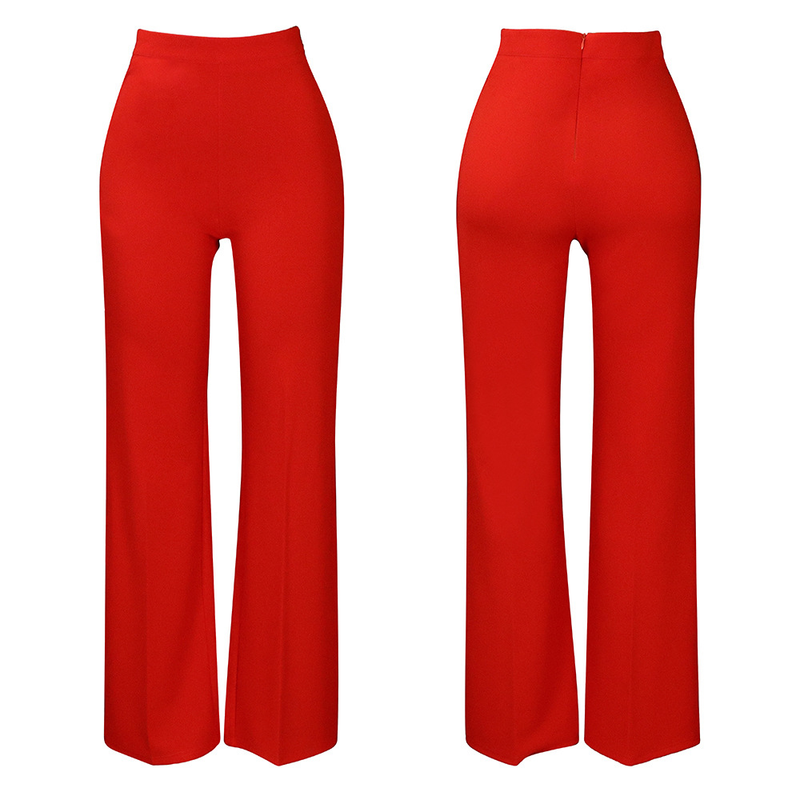 Women's fashion temperament Tongle casual large size wide leg pants_voghion.com