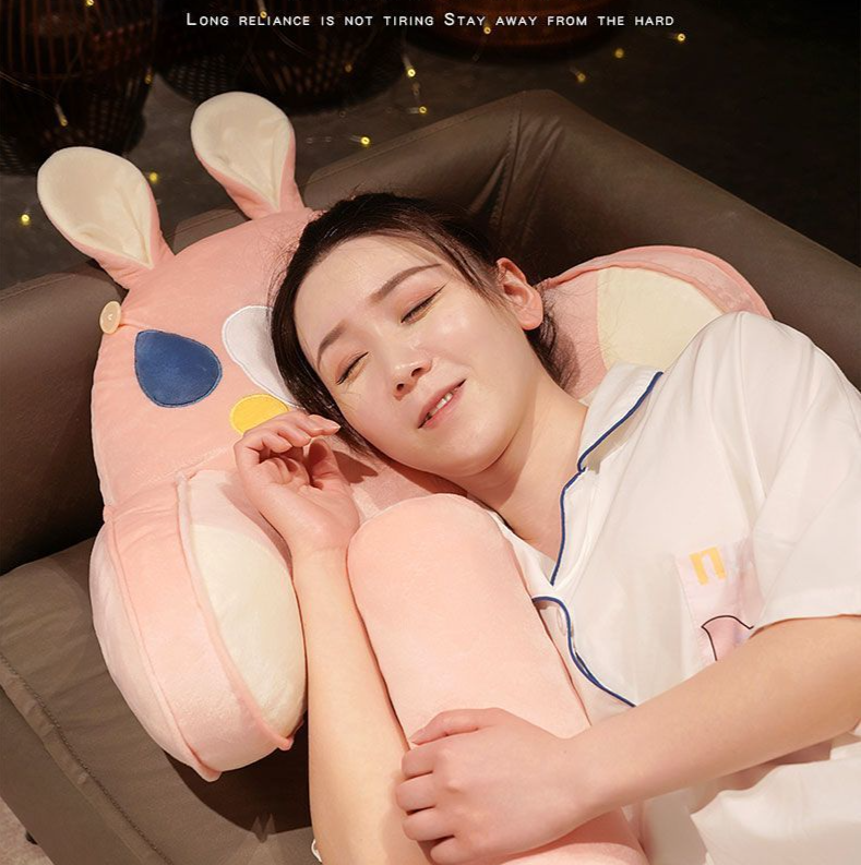 Nuovo cuscino per l'uso a letto, supporto per il collo, cuscino per schienale grande per divano con testiera a forma di cartone animato per dormitorio, rimovibile e lavabile_voghion.com