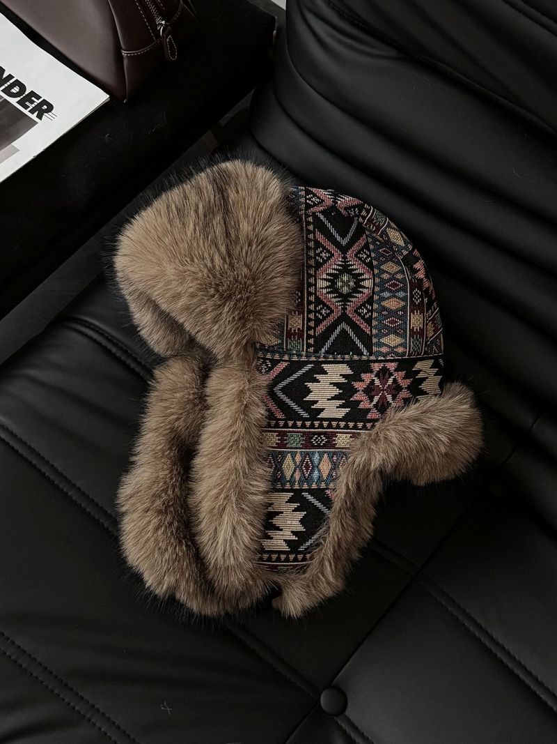 Gorro Lei Feng unisex, grueso y resistente al frío, con protección térmica para las orejas, ideal para viajes al aire libre en invierno._voghion.com