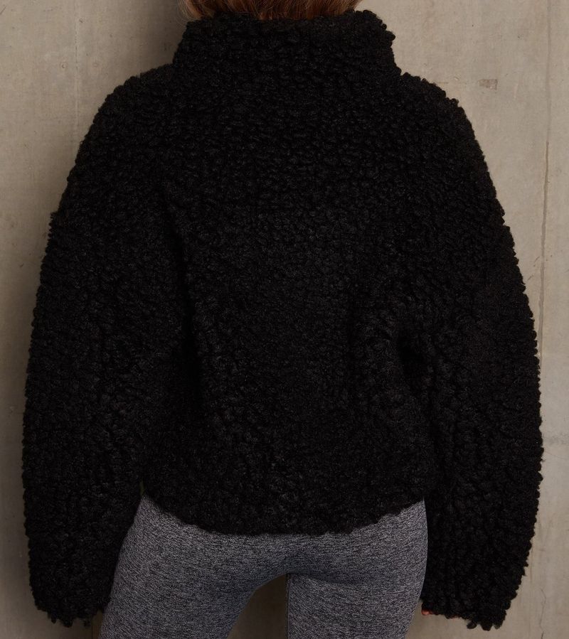 Îmbrăcăminte pentru femei Cardigan nou din pluș Jachetă scurtă din lână de miel_voghion.com