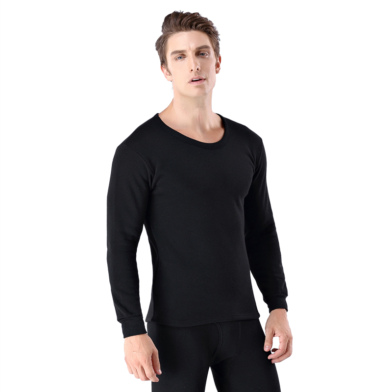 Tumn Winter Men S Long Johns Plus Fløyel Rund Hals Bomullssett_voghion.com