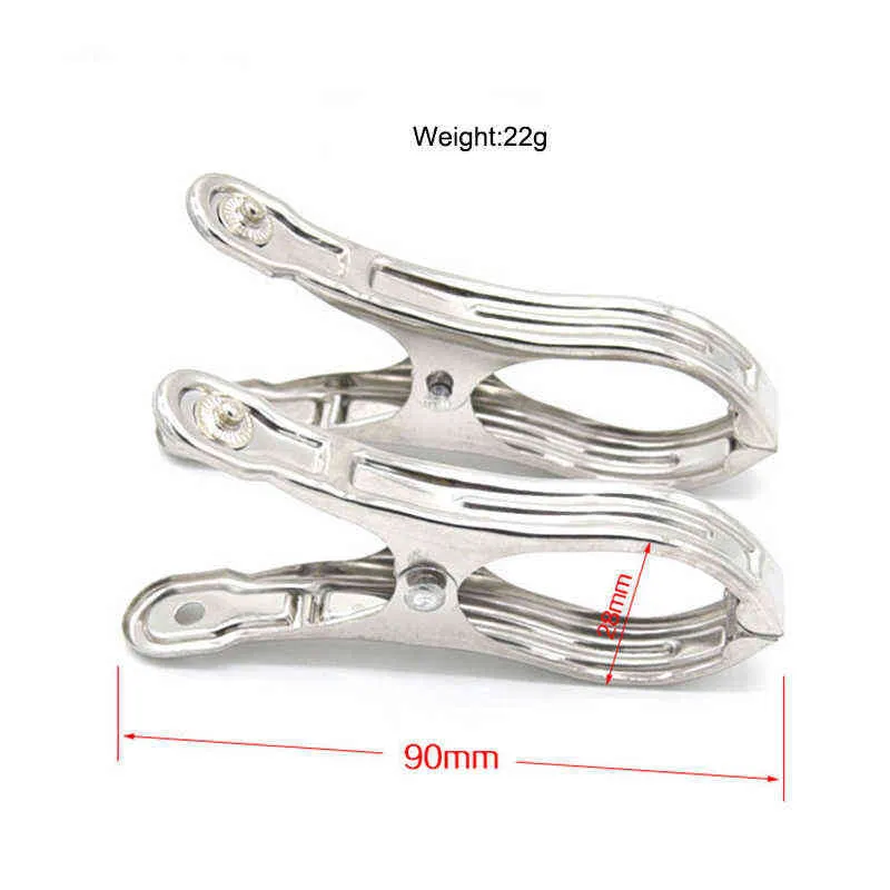 NXY Voksenlegetøj Elektrisk stød Brystclips Metal brystvorteklemmer E-Stim Klitoris Kvinder Tortur SM Bondage Game F_voghion.com
