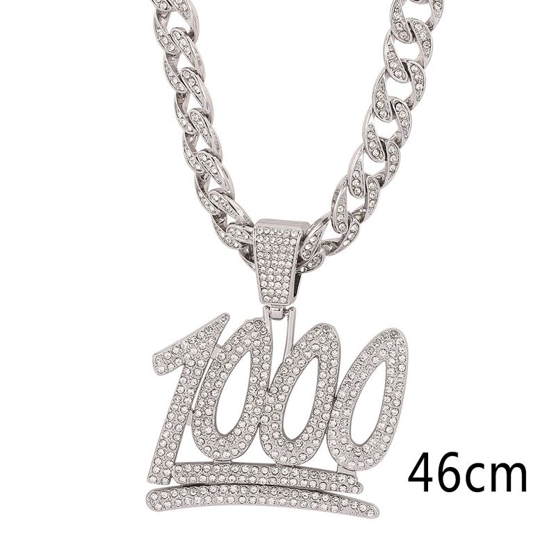 Collana con ciondolo a forma di numero e lettera, stile nuovo, accessori alla moda per uomo Hip-Hop_voghion.com