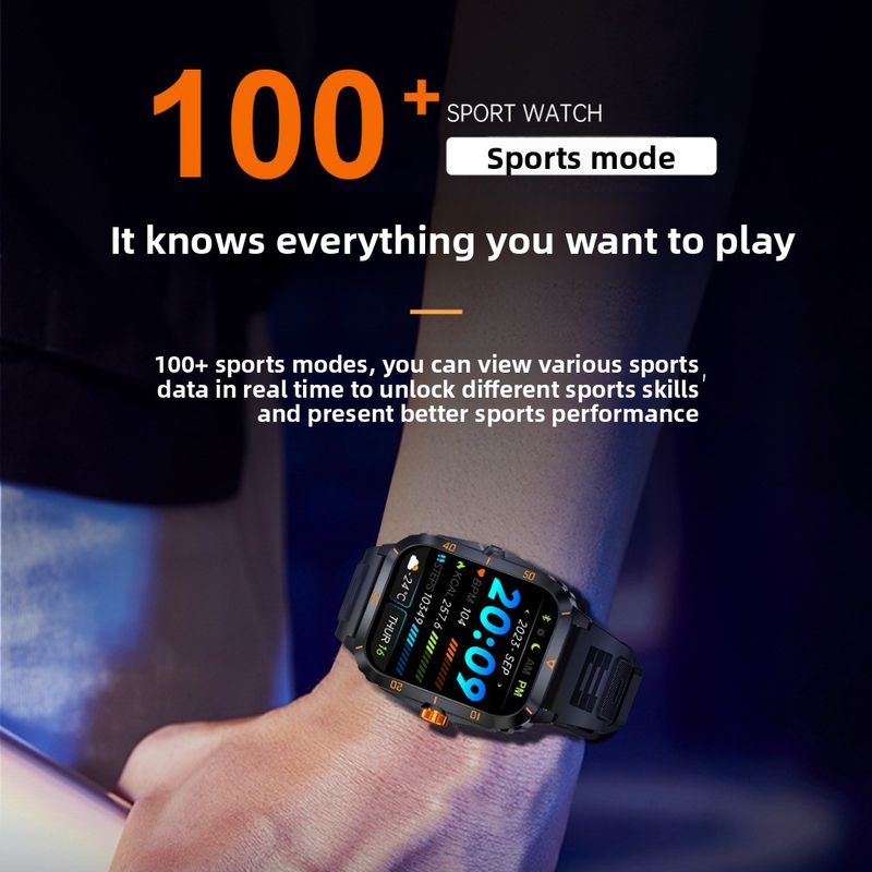 Trendy Items New KT71 Smart 3m Deep Waterproof Heart Rate Blood Pressure Outdoor Three-Proof Sports Bluetooth Call Watch_voghion.com