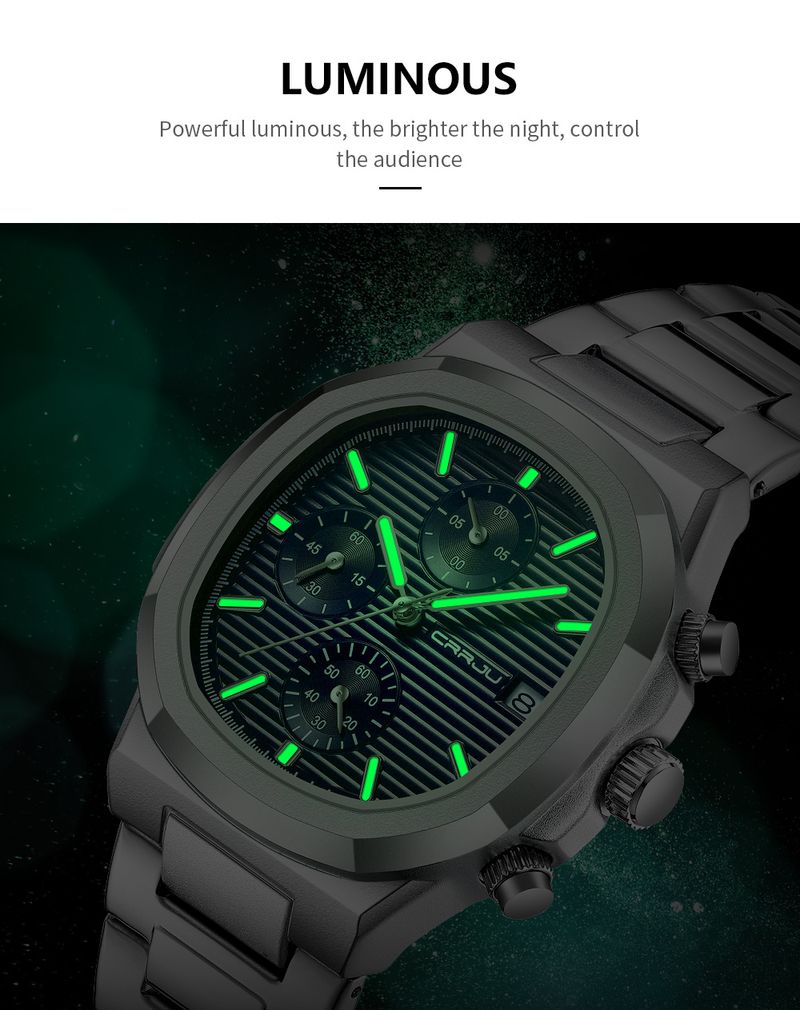 Luxury Man Watch Business Waterproof Male Clock Luminous Date Stainless Steel Square Quartz Men Watch Reloj Hombre_voghion.com