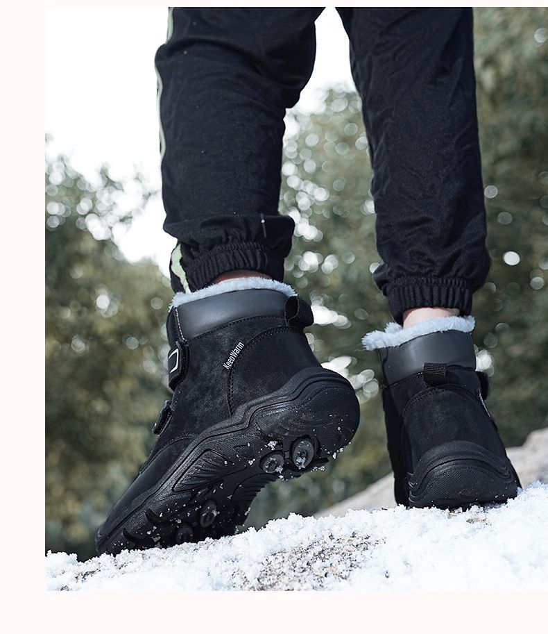 Kids' Outdoor Hiking Warm Martin Boots - Winter Snow Boots With Thick Insulation, High-Top Comfortable Shoes For Boys And Girls_voghion.com