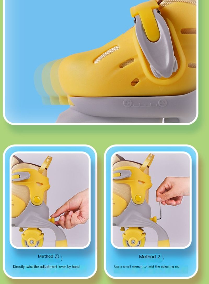 Roller can be adjusted multi-functional children's female roller skates flash wheel_voghion.com