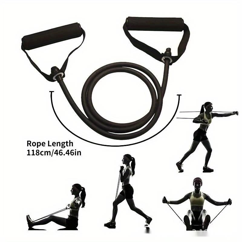 Straight Resistance Band - Home Fitness Equipment: Portable Elastic Trainer For Daily Workouts_voghion.com