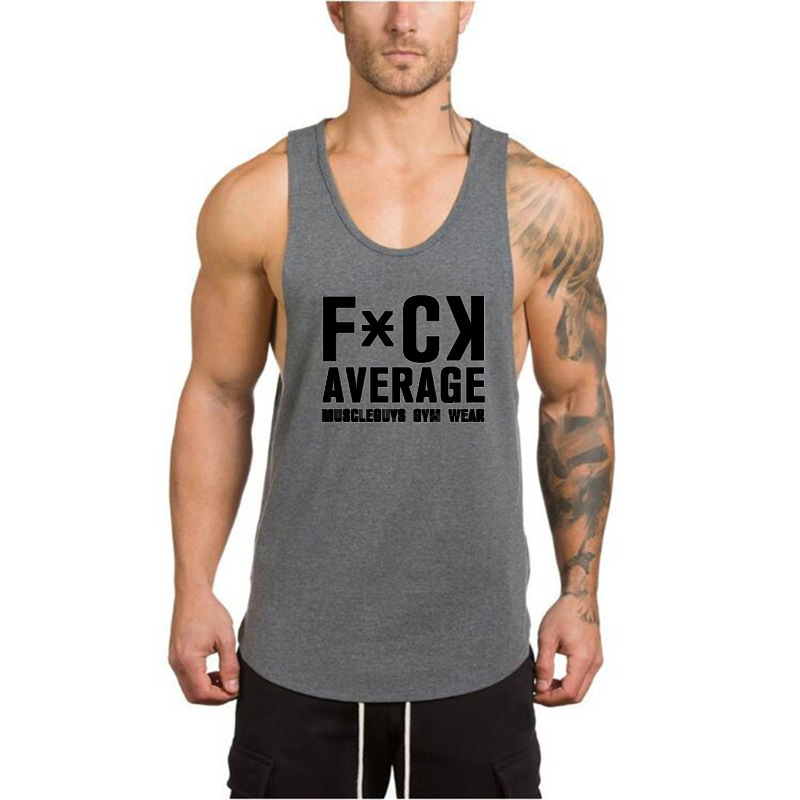 Moški brezrokavnik s tiskanimi angleškimi črkami GYM Muscle Moška poletna majica brez ramen za bodybuilding in fitnes tabore_voghion.com
