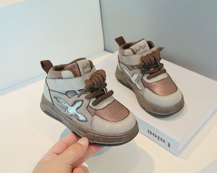 XUANMU Nieuwe kindersneakers lente/herfst jongens antislip hoge hulp casual board schoenen meisjes lichtgewicht comfortabele zachte zool flats XF0004_voghion.com