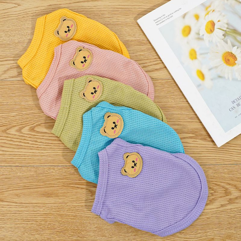 Haustierkleidung Waffelbär Sommerweste Teddy mittlere und kleine Hundekatze Hundekleidung Fabrik Großhandel_voghion.com