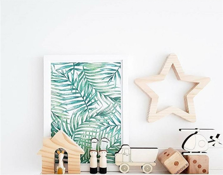 Home Wood Moo Star Rabbit Cloud Partitio Decoratio Wall Sticker for Childre's Room_voghion.com