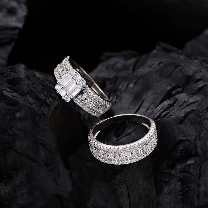 Zhenchengda Inlaid Cubic Zirconia Set Personality Niche Ins Style Ring For Women Non-Fading Silver Jewelry_voghion.com