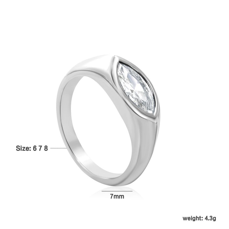 Anello singolo aperto INS Zircone Fashion Design minimalista per donna_voghion.com