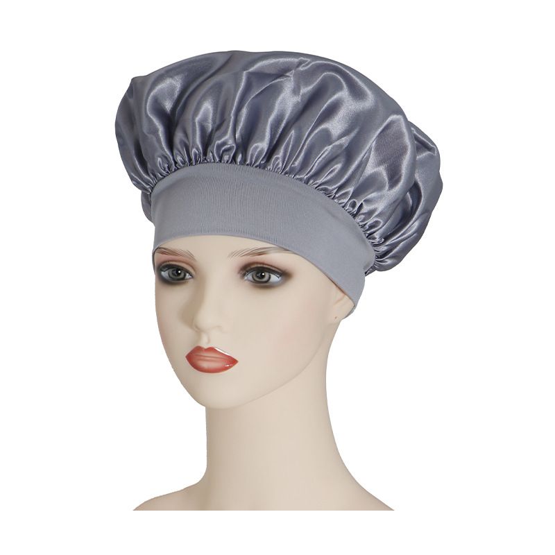 Cuffia da notte in raso per la cura dei capelli, cuffia da bagno a tesa larga, sottile e altamente elastica, per la cura dei capelli da donna in chemioterapia, Satin Beauty_voghion.com