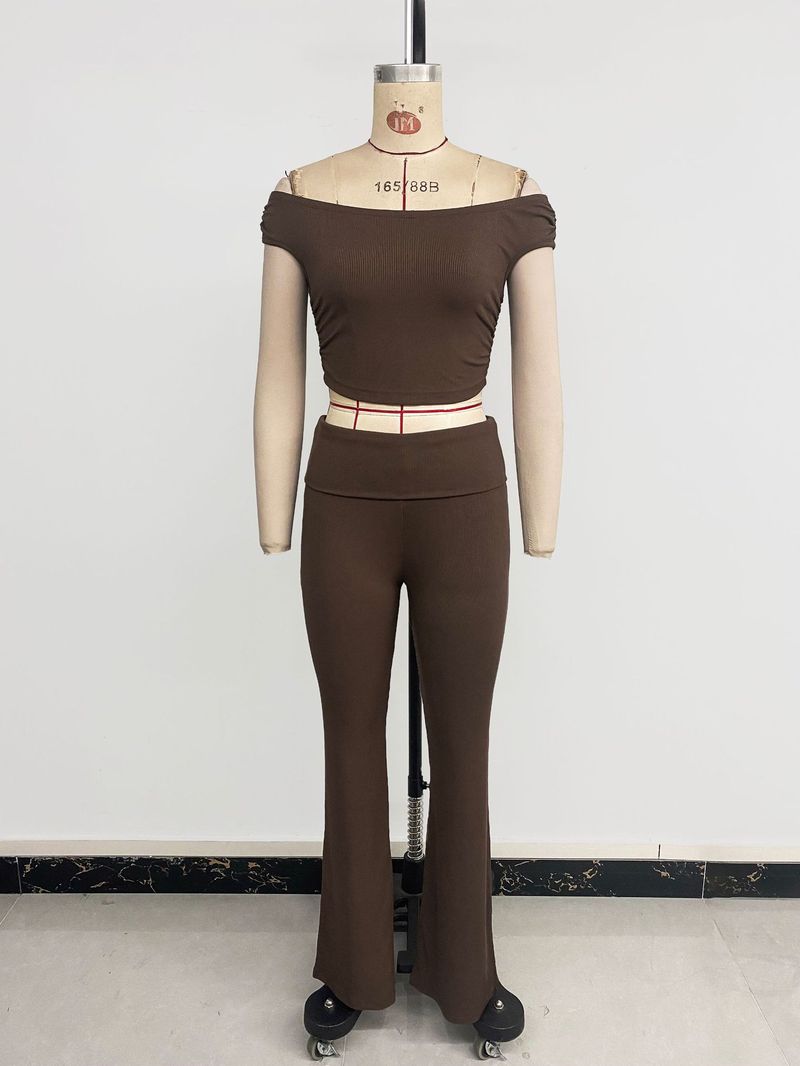2025 Summer New Versatile Casual Sports Simple Solid Color Close Fitting Fashion Set For Women_voghion.com