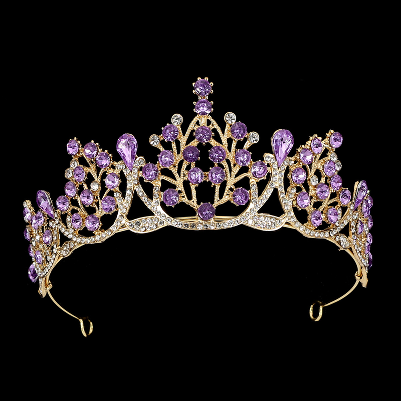 Gioielli da sposa transfrontalieri, accessori per matrimonio, fascia barocca, copricapo, corona di compleanno, corona da principessa in lega per matrimonio_voghion.com