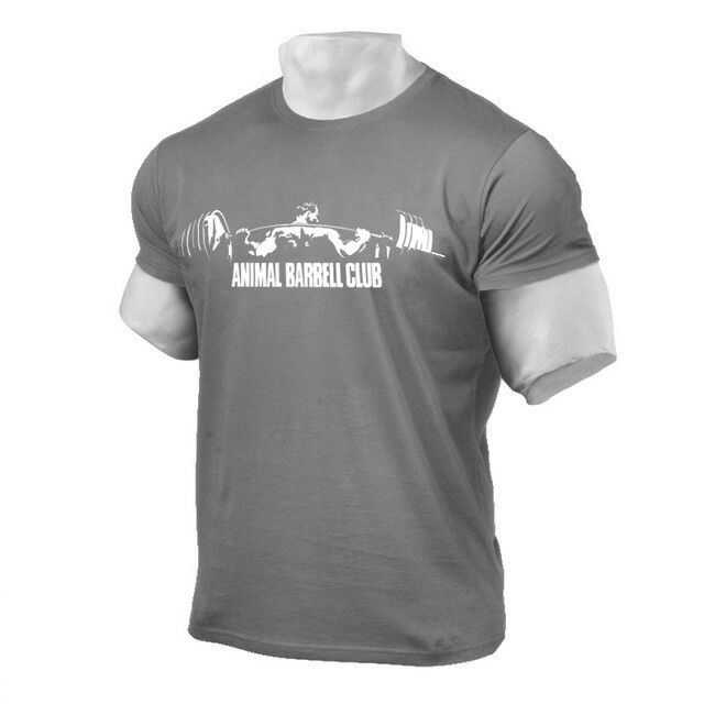Unbeatable Quality Autumn Men's Bodybuilding Sports Casual Short Sleeved T-shirt Printed Fitness Clothing Training Clothes_voghion.com