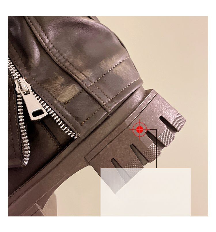Niche 2025 Herbst und Winter Neue braune Cowboystiefel für Damen mit dicker Sohle Modisch Vielseitig tragbar Bequem und leicht_voghion.com