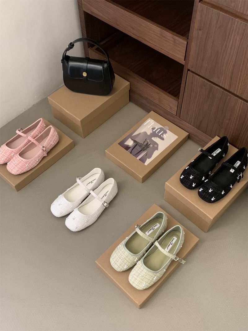 Autunno/Inverno 2025 Nuove Mary Jane Ballerine con Suola Piatta e Punta Rotonda, Scarpe Casual Basse Eleganti e Versatili_voghion.com