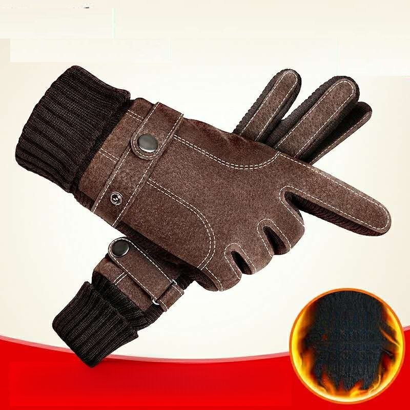 Vera pelle di maiale per uomo, autunno e inverno, per motociclismo all'aperto, antivento, antiscivolo, foderato in pile, spesso_voghion.com