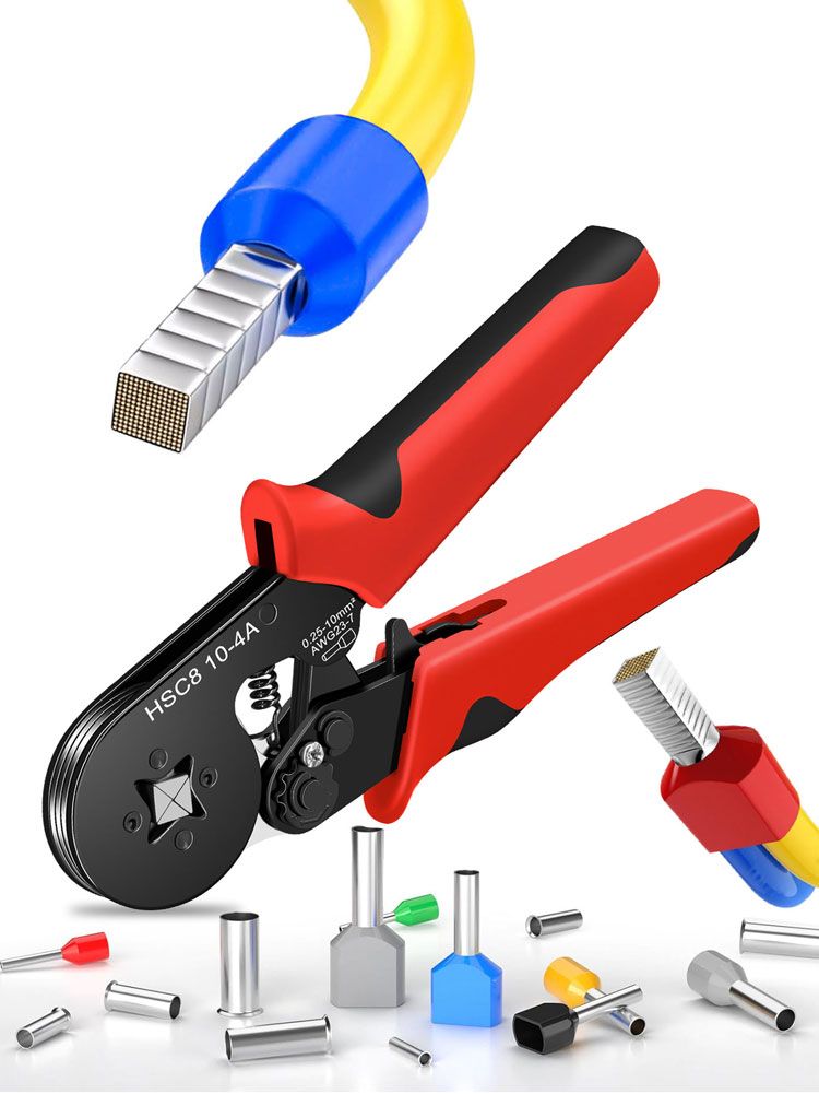 10-40.25-10mm²/AWG23-7 Wire Connection Repair Clamp Ferrule Sleeves Terminal Crimping Tools Mini Electrical Pliers HSC8_voghion.com