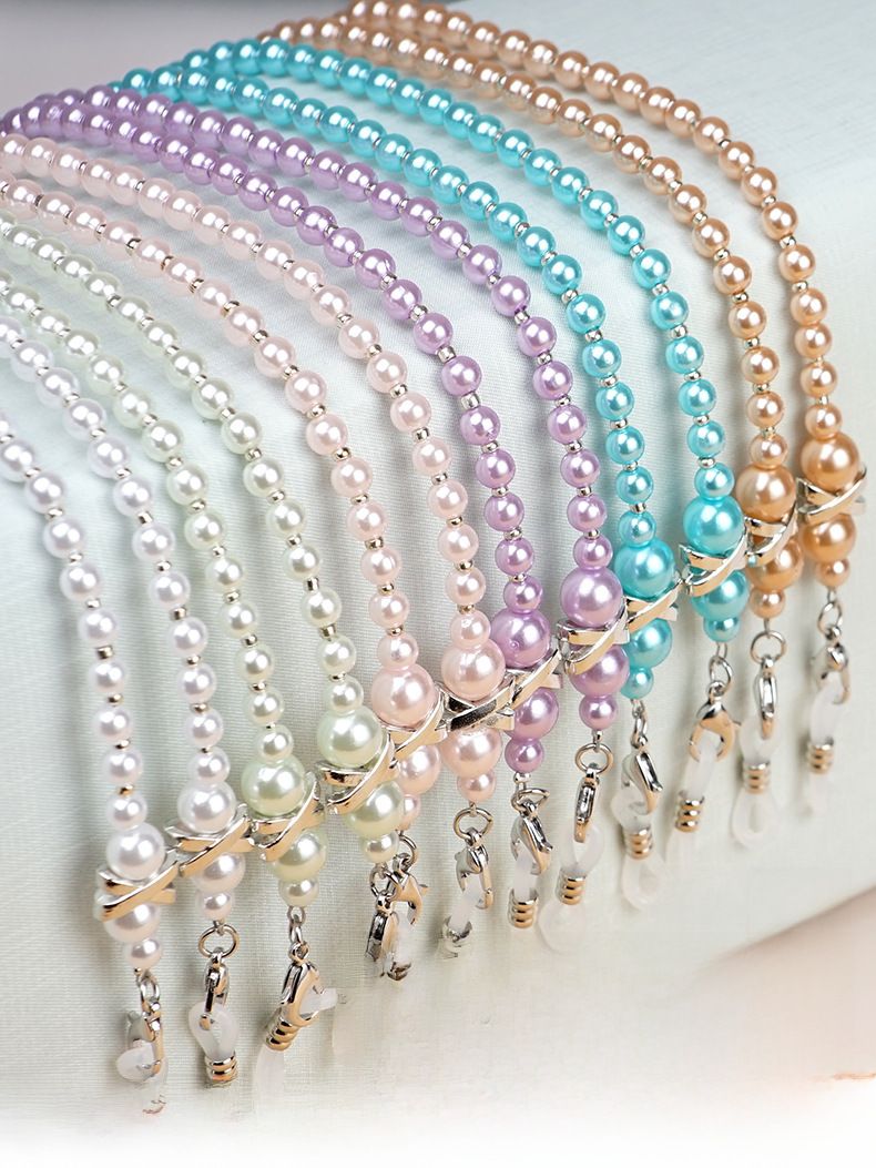 Unisex Brillenkette Perlen Brillenkette Bunte Perlenkette Sonnenbrille Dekorative Kette Brillenkette Sonnenbrille X Perlenkette_voghion.com