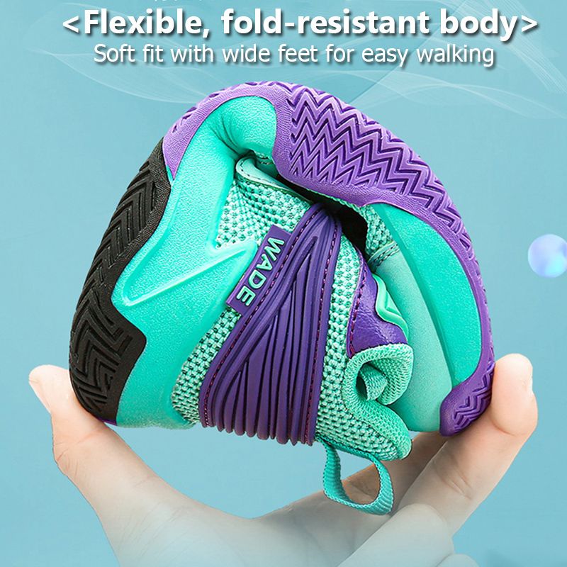 Outdoor Kids Snes 5-16Years Boys Basketball Shoes 2024 Fashion Children's Soft Sole Breathable Running & Walking_voghion.com