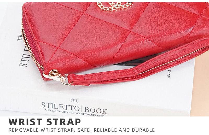 Baellerry New Women's Long Wallet Korean Version Xiaoxiangfeng Multi-card Position Clutch Bag Quilted Women's Bag Wholesale_voghion.com