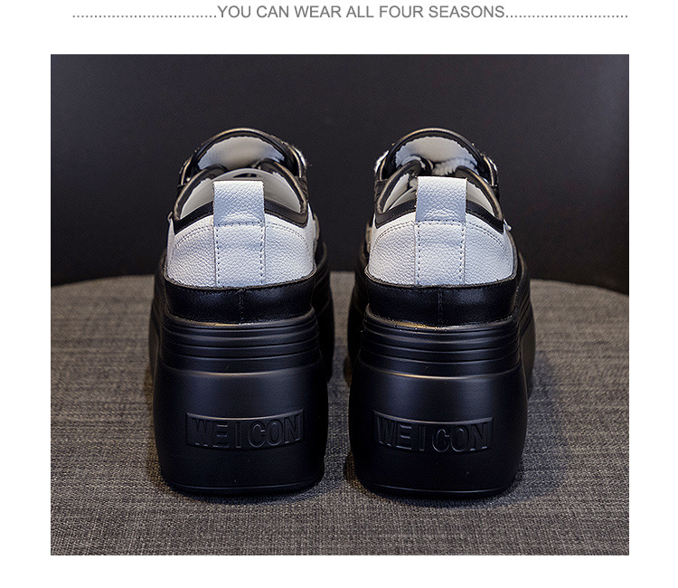 Little white shoes women's single shoes new thick sole height increased by 8 cm casual versatile fashion_voghion.com