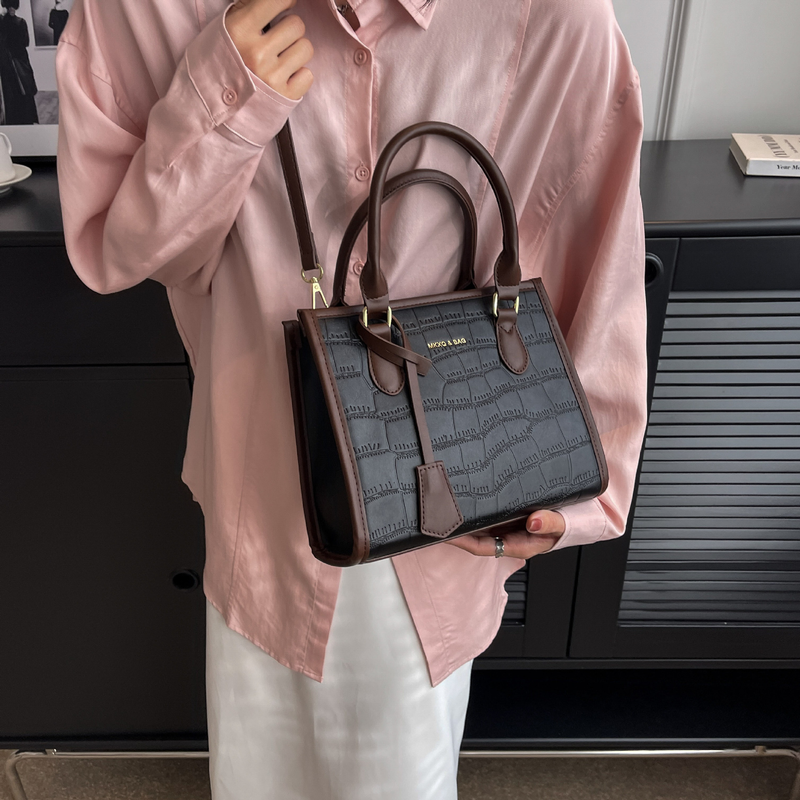 Sac fourre-tout Sac pour femme de grande capacité Nouveau sac à main Motif pierre en relief Europe et États-Unis Sac de banlieue à une épaule diagonale à la mode_voghion.com