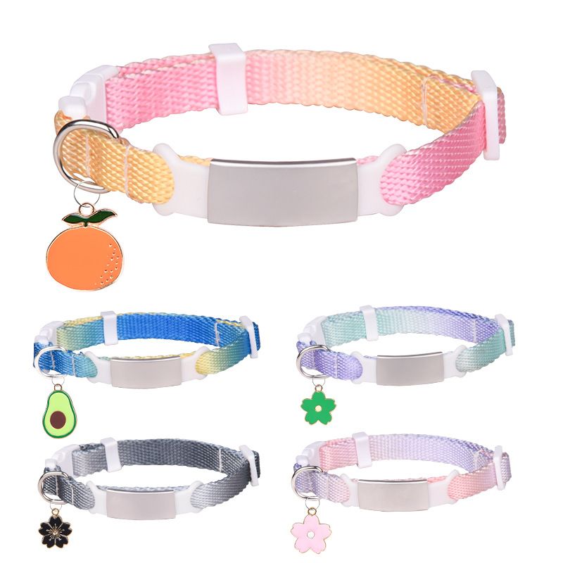 Collare anti-smarrimento per gatti, collare in fettuccia per animali domestici, collare regolabile per cani di piccola taglia_voghion.com