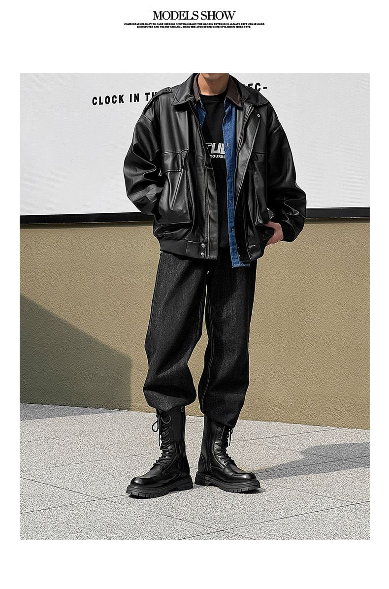 Retro Tooling Boots Long Tube Thick Sole Heightening Martin Boots Thermal Locomotive Knight Boots Men's Boots_voghion.com