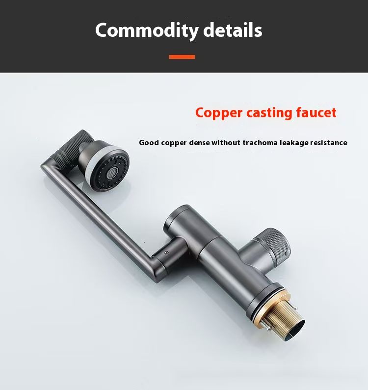 Kupfer RYYD Volldigitalanzeige Warm- und Kaltwasser-Armatur mit mechanischem Arm, universell drehbar, für Badezimmerschränke, Waschbecken_voghion.com